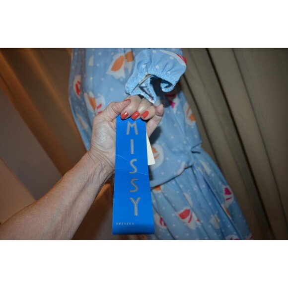 Vintage Dress Blouse with Skirt Groovy Girl Pop Art Mod - Picture 4 of 7